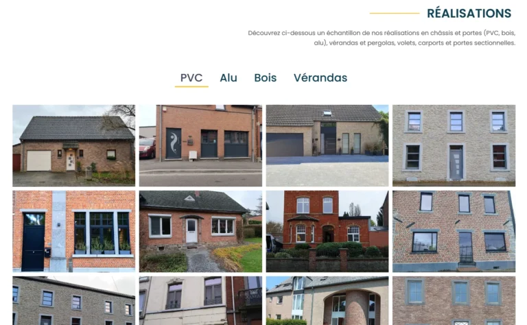 Dimension Menuiserie Site Web 2025